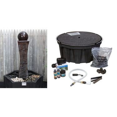 Closed Top FNT3080 Ceramic Vase Complete Fountain Kit Vase Fountain Blue Thumb